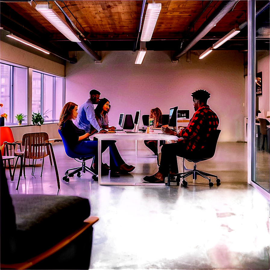 People Sitting In A Creative Office Space Png 05252024 PNG image