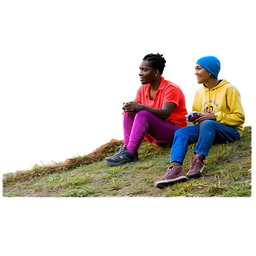 People Sitting On Mountain Top Png Fiu55 PNG image