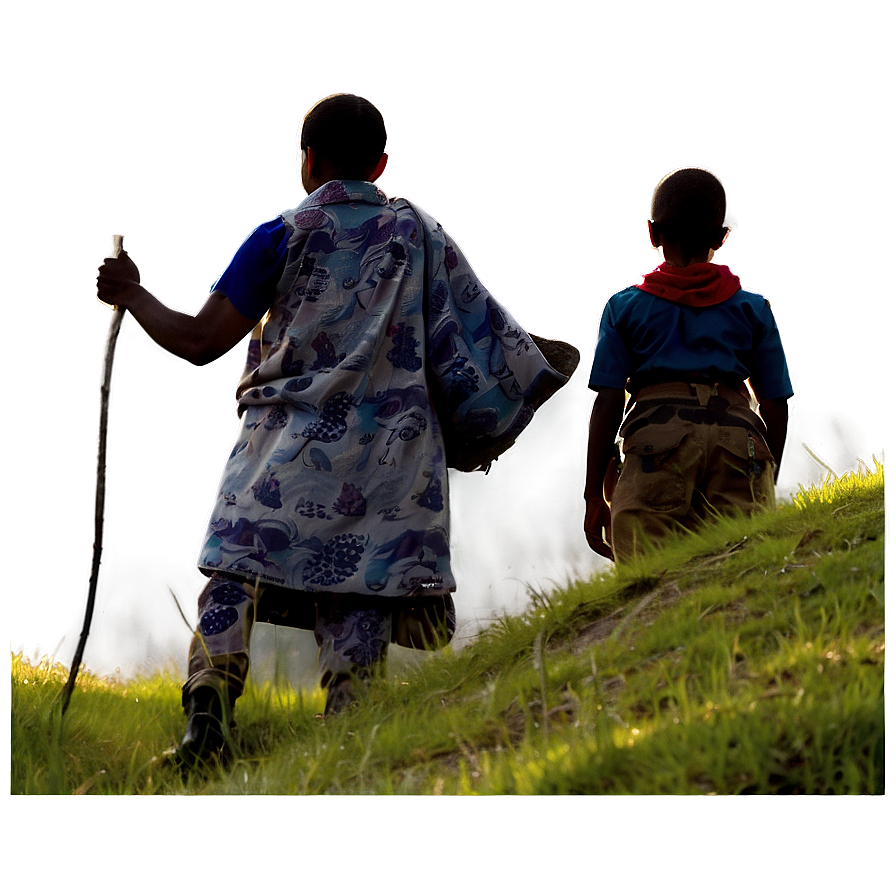 People Standing On Mountain Png 06122024 PNG image