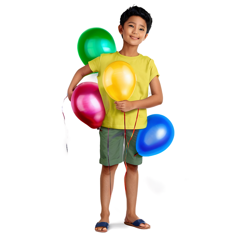 People Standing With Balloons Png 06122024 PNG image