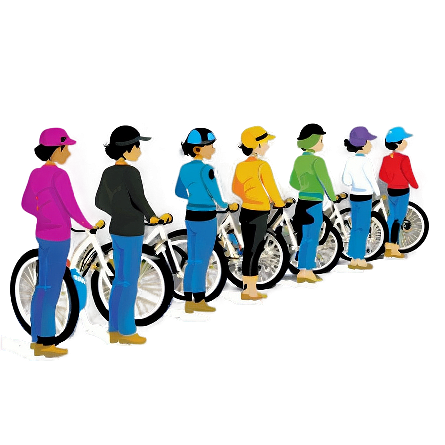 People Standing With Bikes Png Dtp PNG image