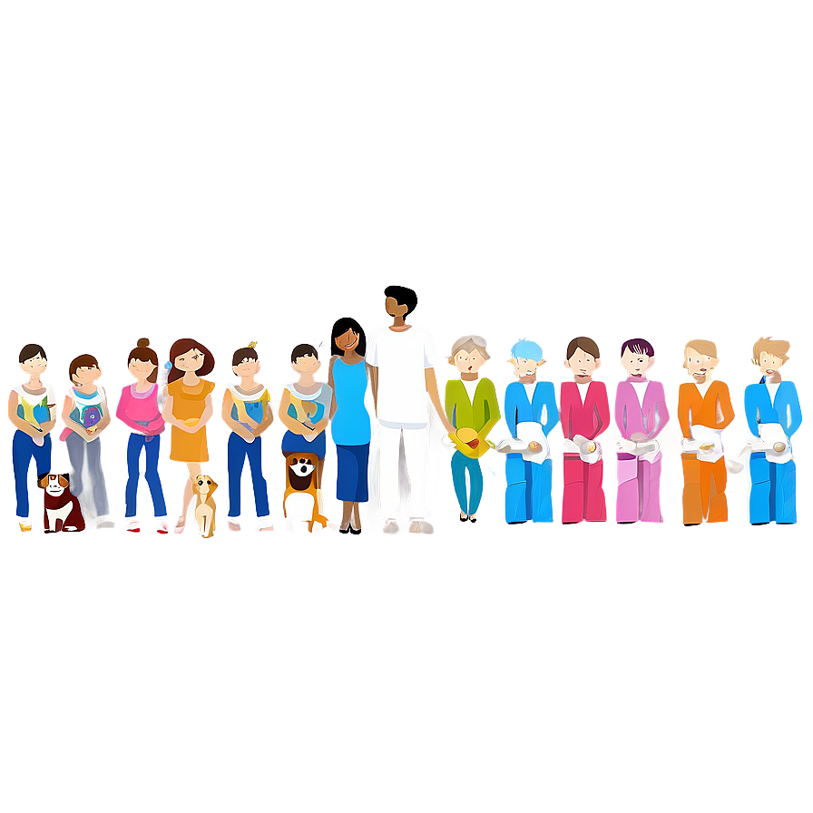 People Standing With Pets Png Obs1 PNG image