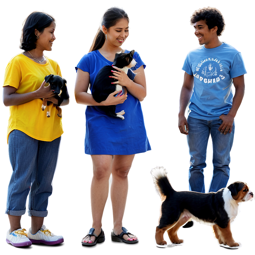 People Standing With Pets Png Rxb73 PNG image