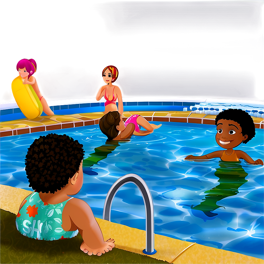 People Swimming In Pool Png 06262024 PNG image