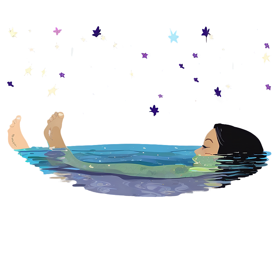 People Swimming Under Stars Png 06262024 PNG image