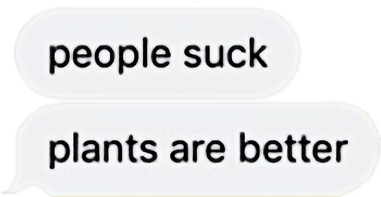 People Vs Plants I Message Text Bubbles PNG image