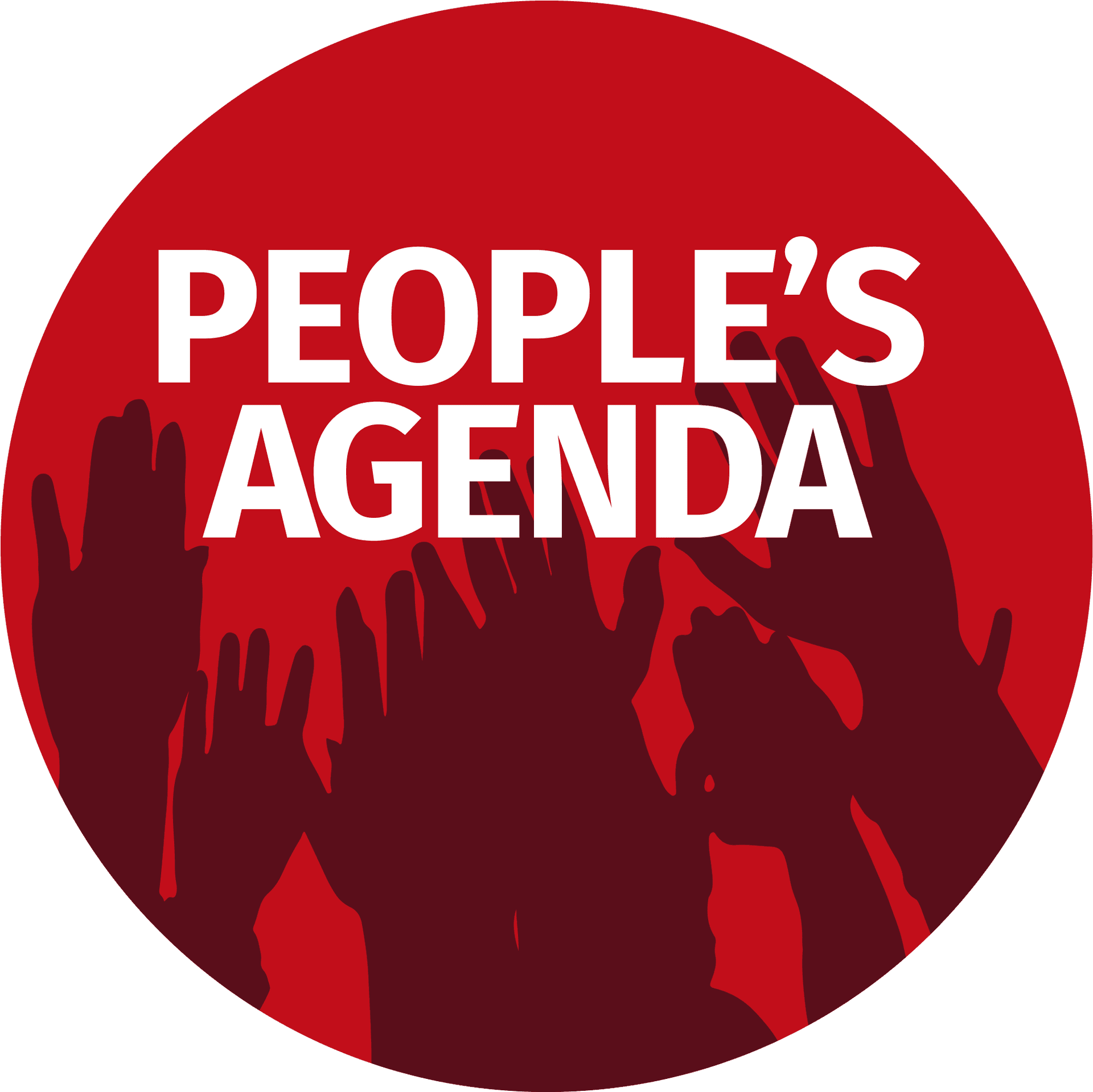 Peoples Agenda Rally Sign PNG image