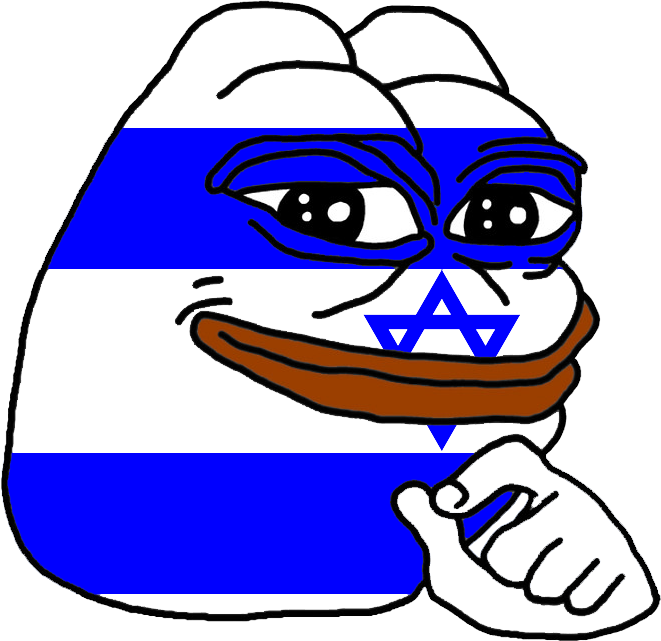 Pepe_ Frog_with_ Blue_and_ White_ Stripes PNG image