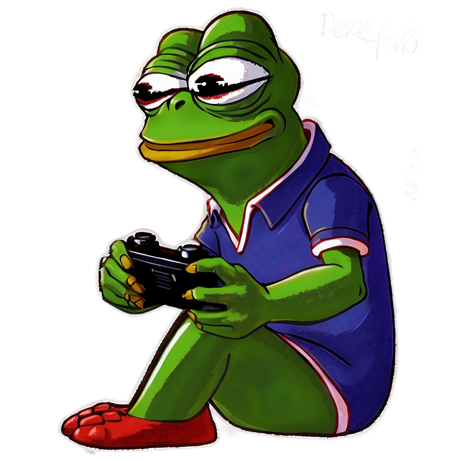 Pepe Playing Video Games Png Ewt PNG image