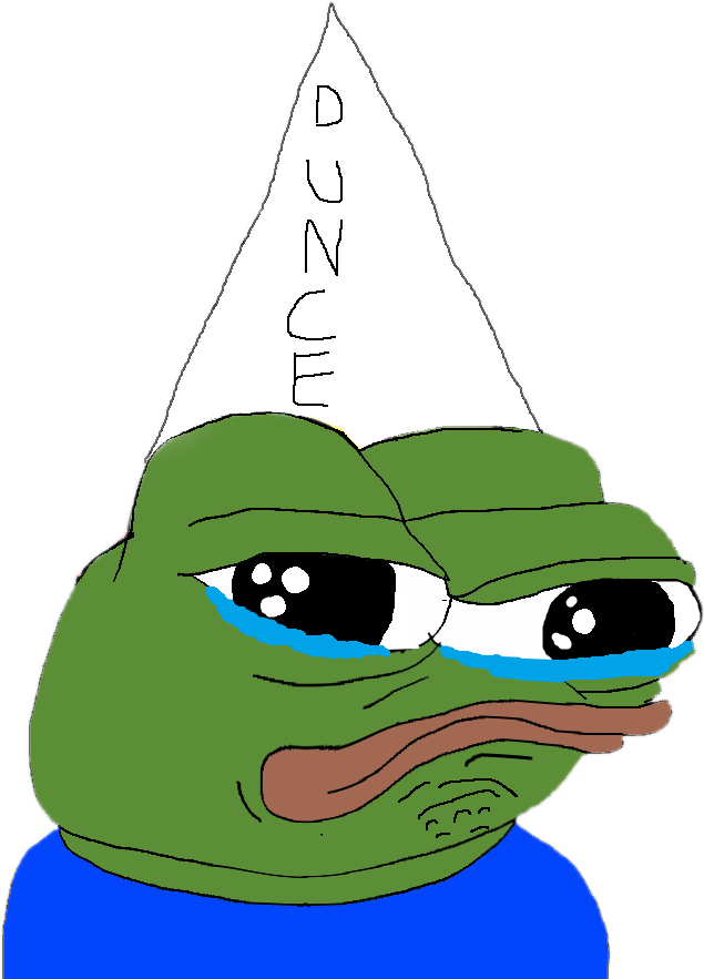 Pepe The Frog Dunce Cap PNG image