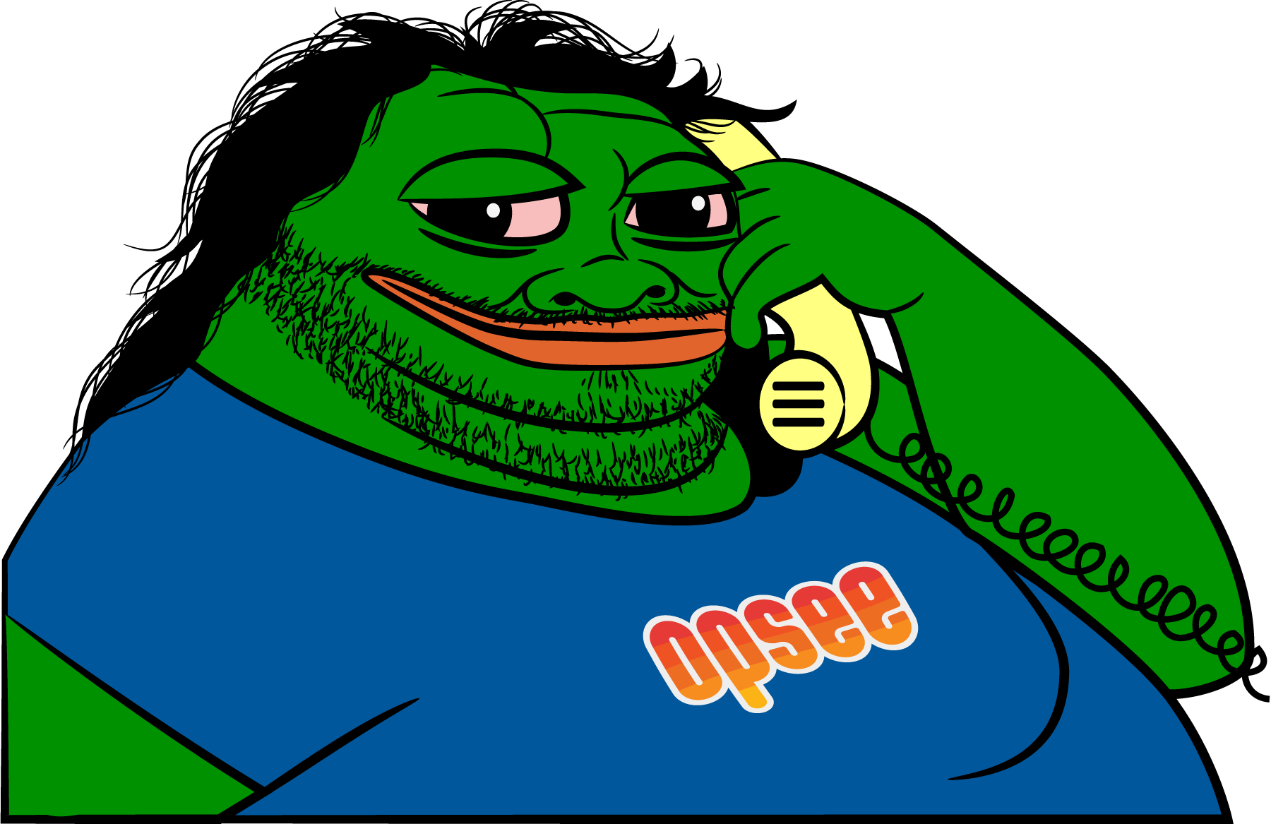 Pepe The Frog On Phone PNG image