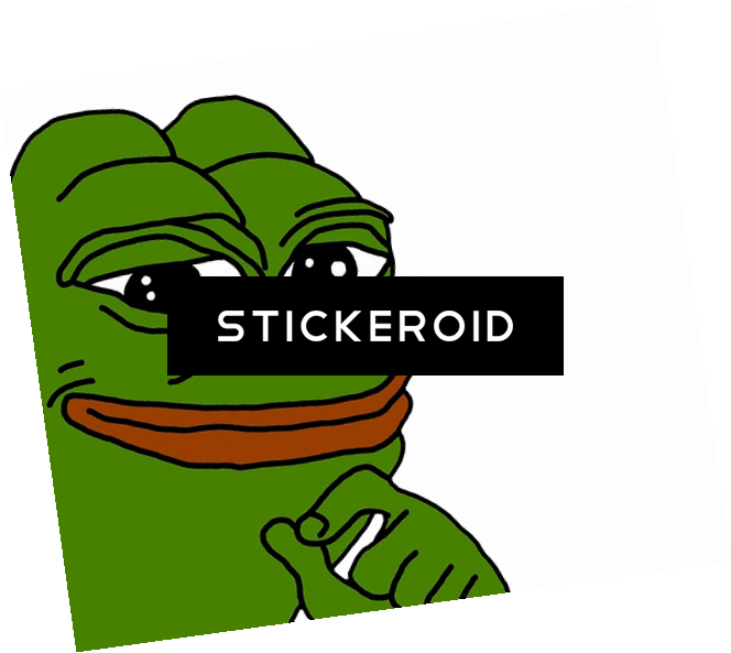 Pepe The Frog Thinking Pose PNG image