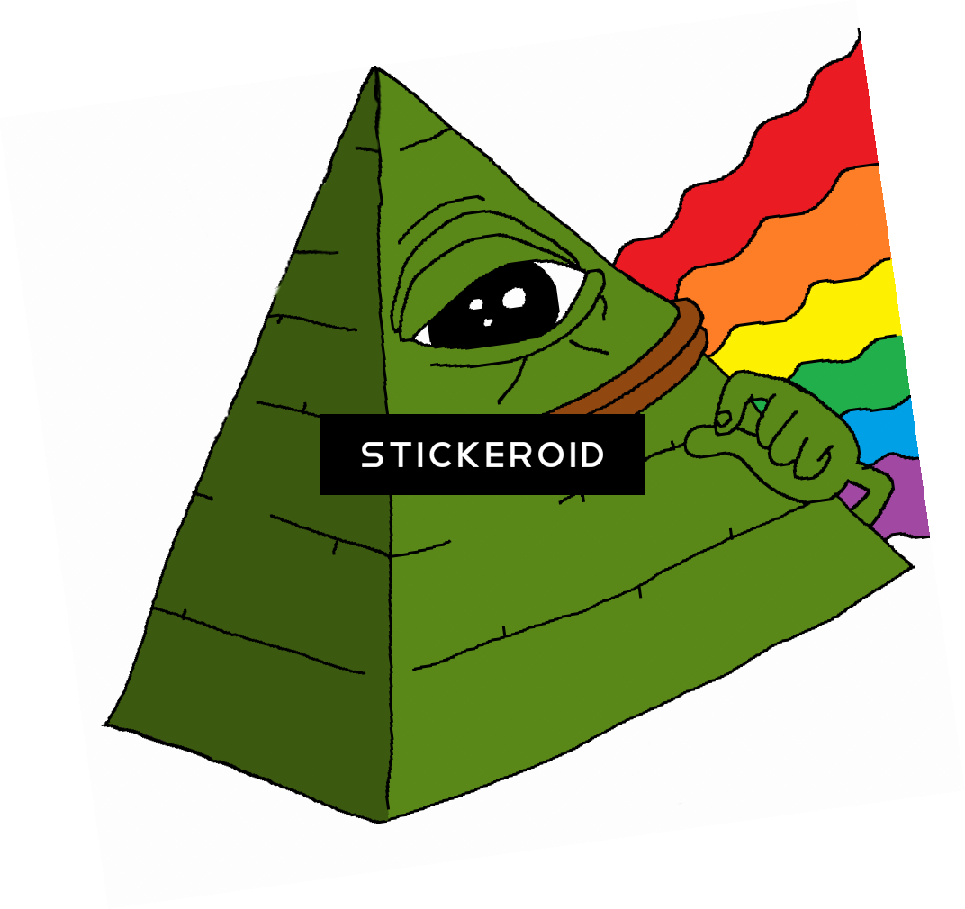 Pepethe Frog Illuminati Pyramid PNG image