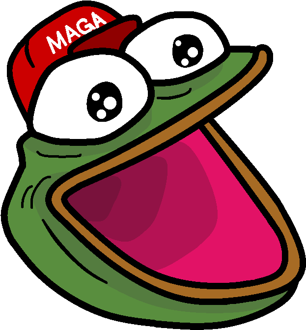 Pepethe Frog M A G A Hat PNG image