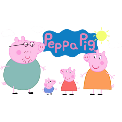 Peppa Pig Family Illustration PNG image