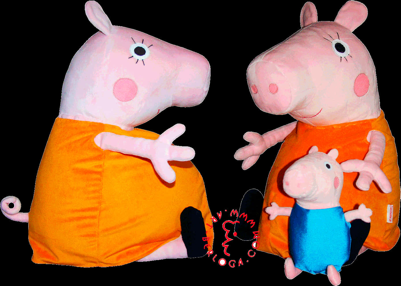 Peppa Pig Family Plush Toys PNG image