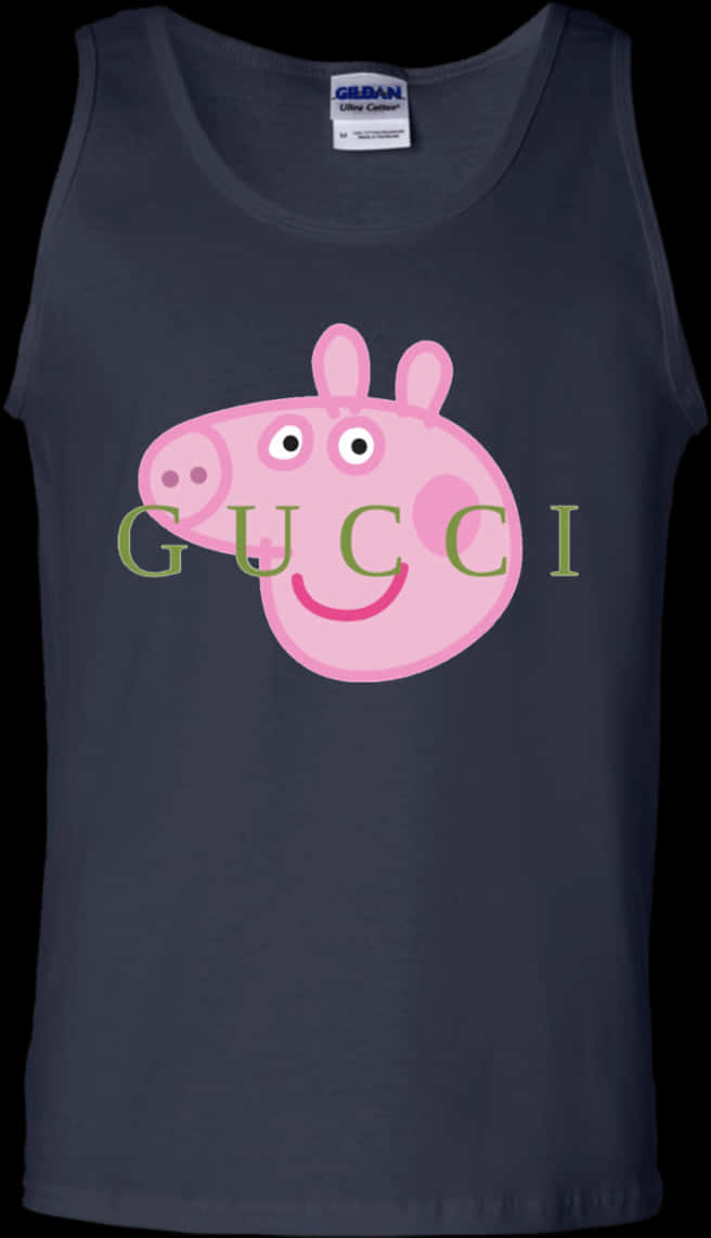 Peppa Pig Gucci Parody Tank Top PNG image