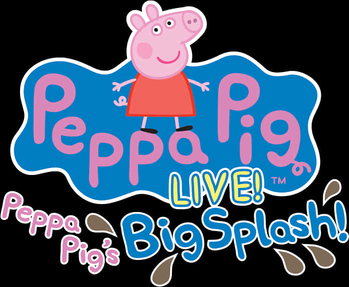 Peppa Pig Live Big Splash Promotional Artwork PNG image