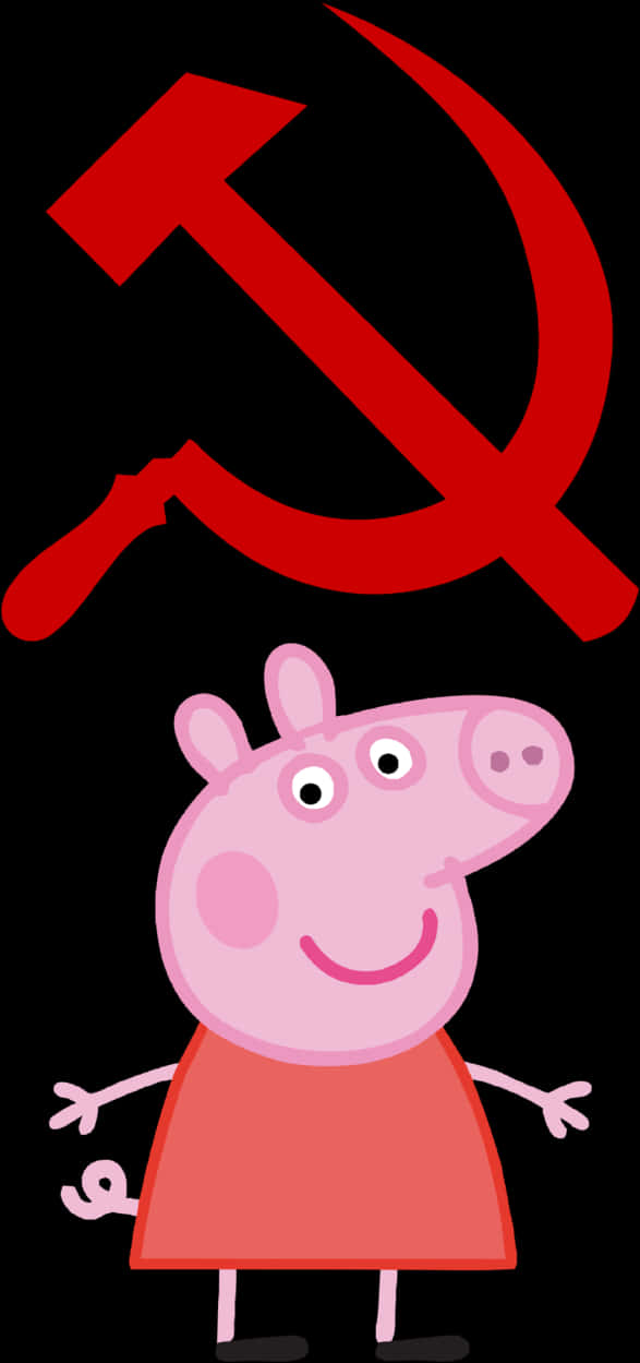 Peppa Pig Soviet Symbol Background PNG image