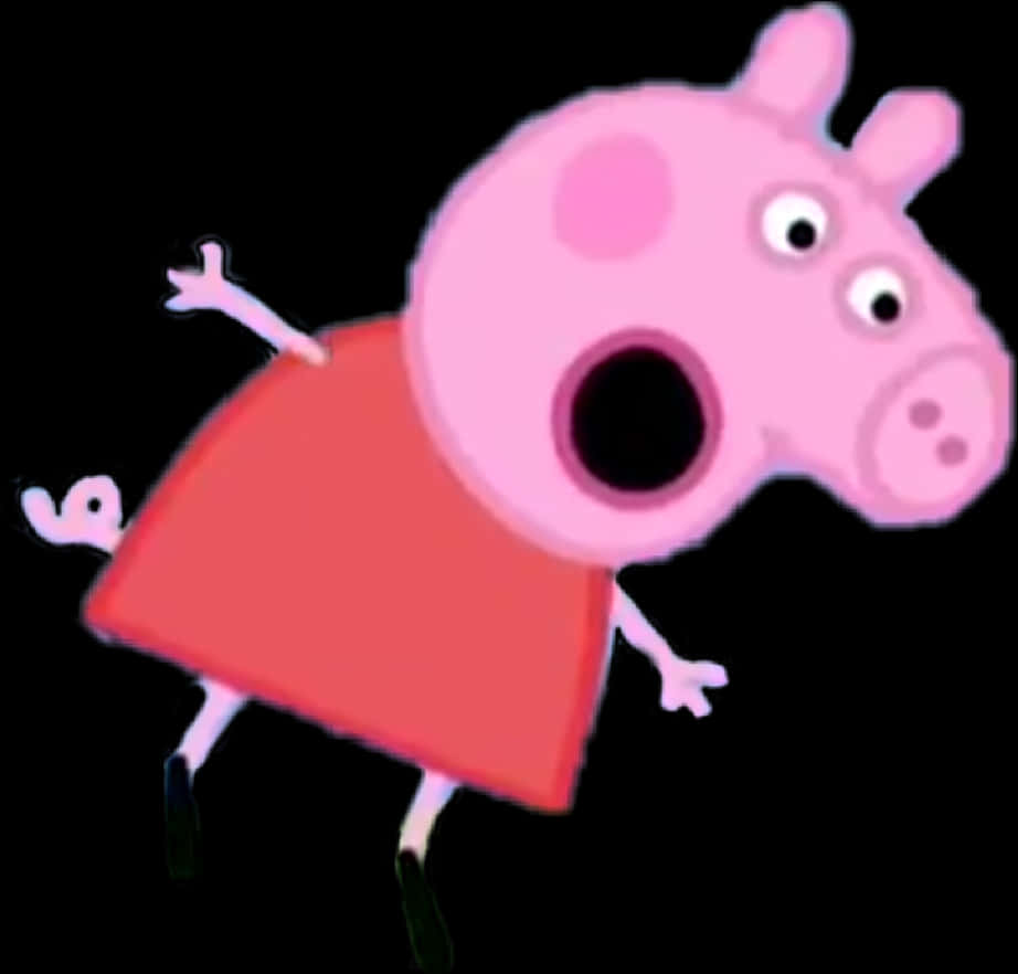 Peppa Pig Surprised Expression PNG image