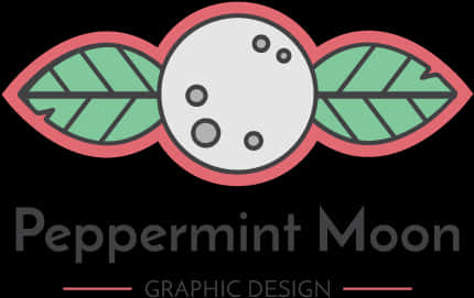 Peppermint Moon Graphic Design Logo PNG image