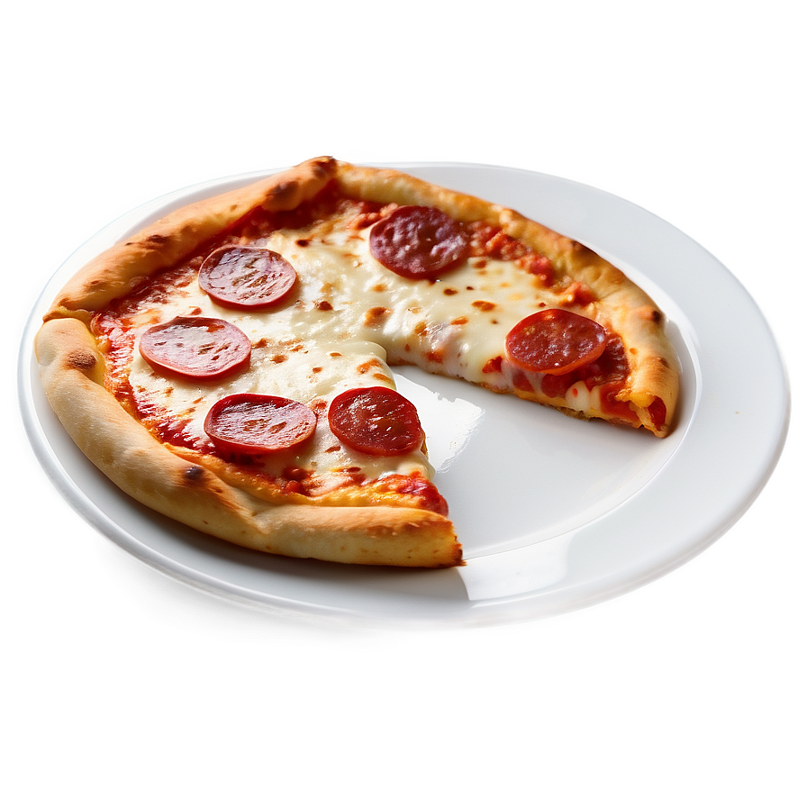 Pepperoni Pizza On Plate Png Rns PNG image