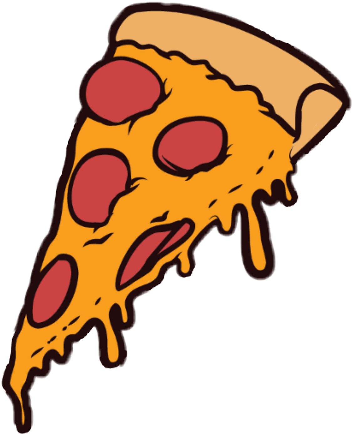 Pepperoni Pizza Slice Clipart PNG image