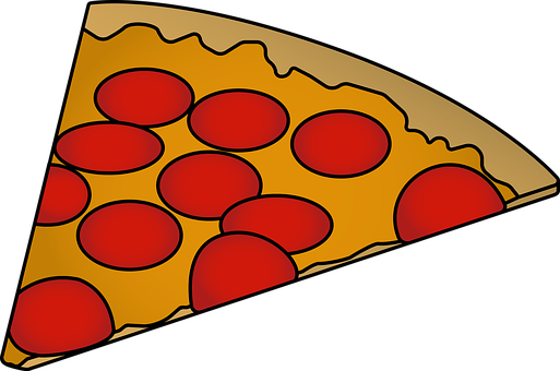Pepperoni Pizza Slice Graphic PNG image