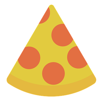 Pepperoni Pizza Slice Graphic PNG image