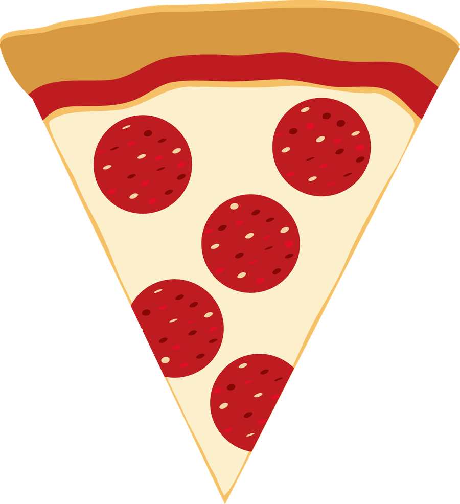 Pepperoni Pizza Slice Graphic PNG image