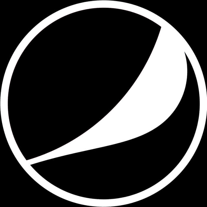 Pepsi Logo Blackand White PNG image