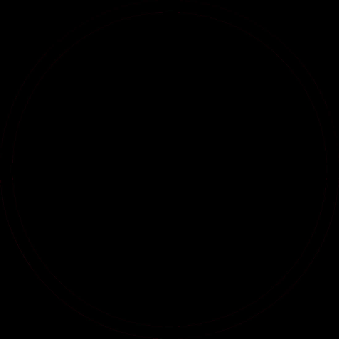 Perfect Black Circleon Transparent Background PNG image