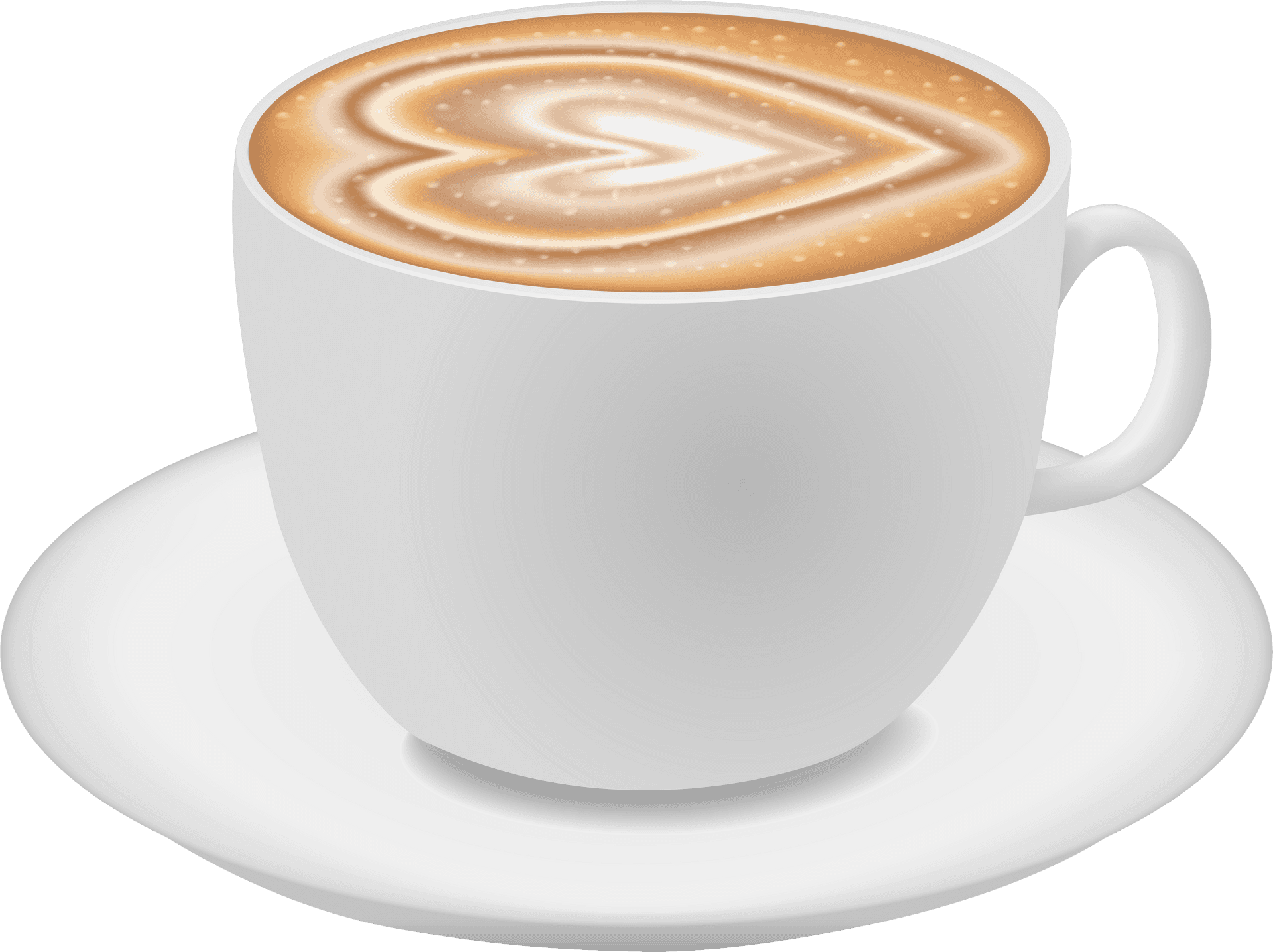 Perfect Cappuccino Top View PNG image