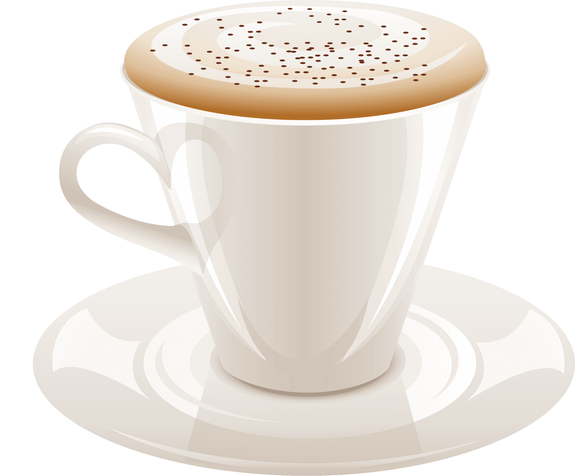 Perfect Cappuccino Top View PNG image