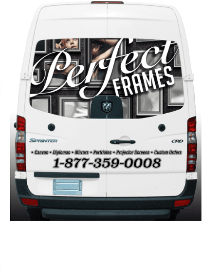 Perfect Frames Van Advertisement PNG image