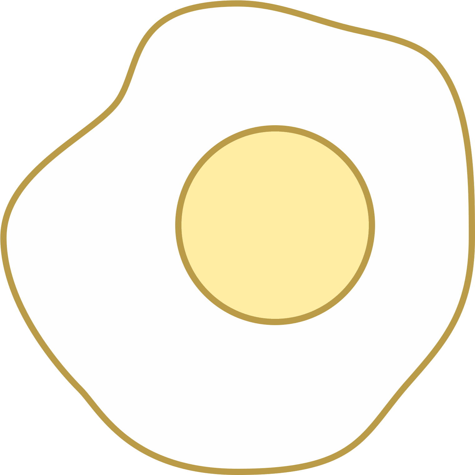 Perfectly Cooked Fried Egg Graphic PNG image