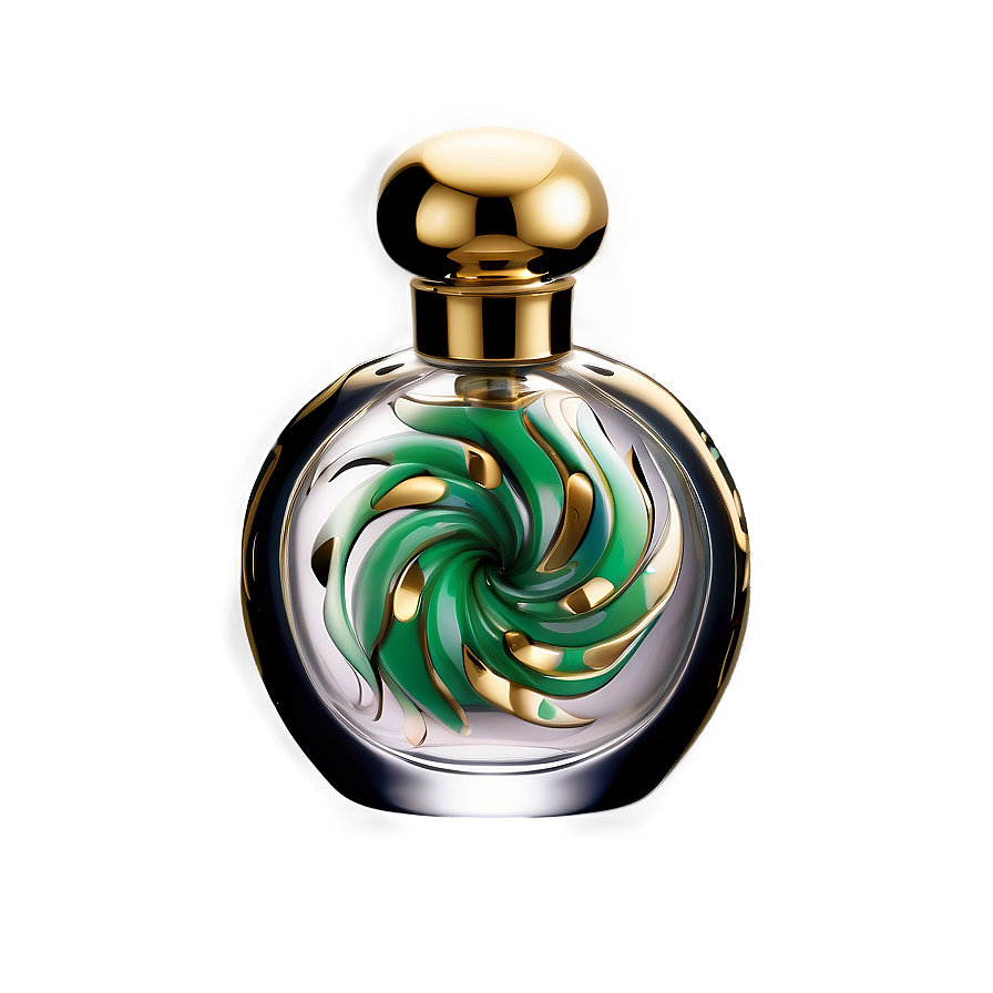 Perfume Bottle With Swirl Patterns Png Che PNG image