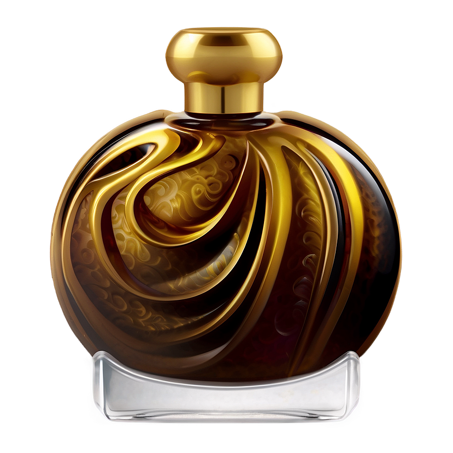 Perfume Bottle With Swirl Patterns Png Ecl29 PNG image