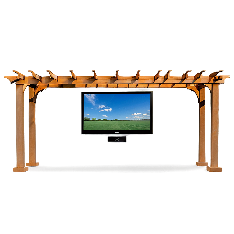 Pergola With Outdoor Tv Png 06132024 PNG image