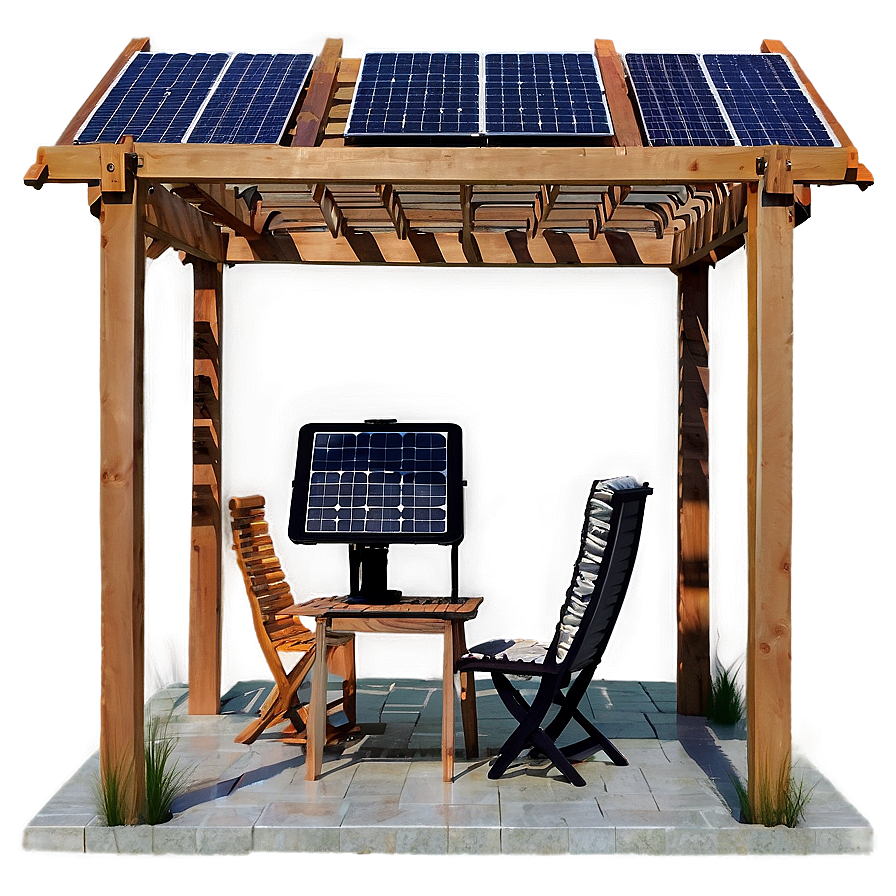 Pergola With Solar Panels Png 06132024 PNG image