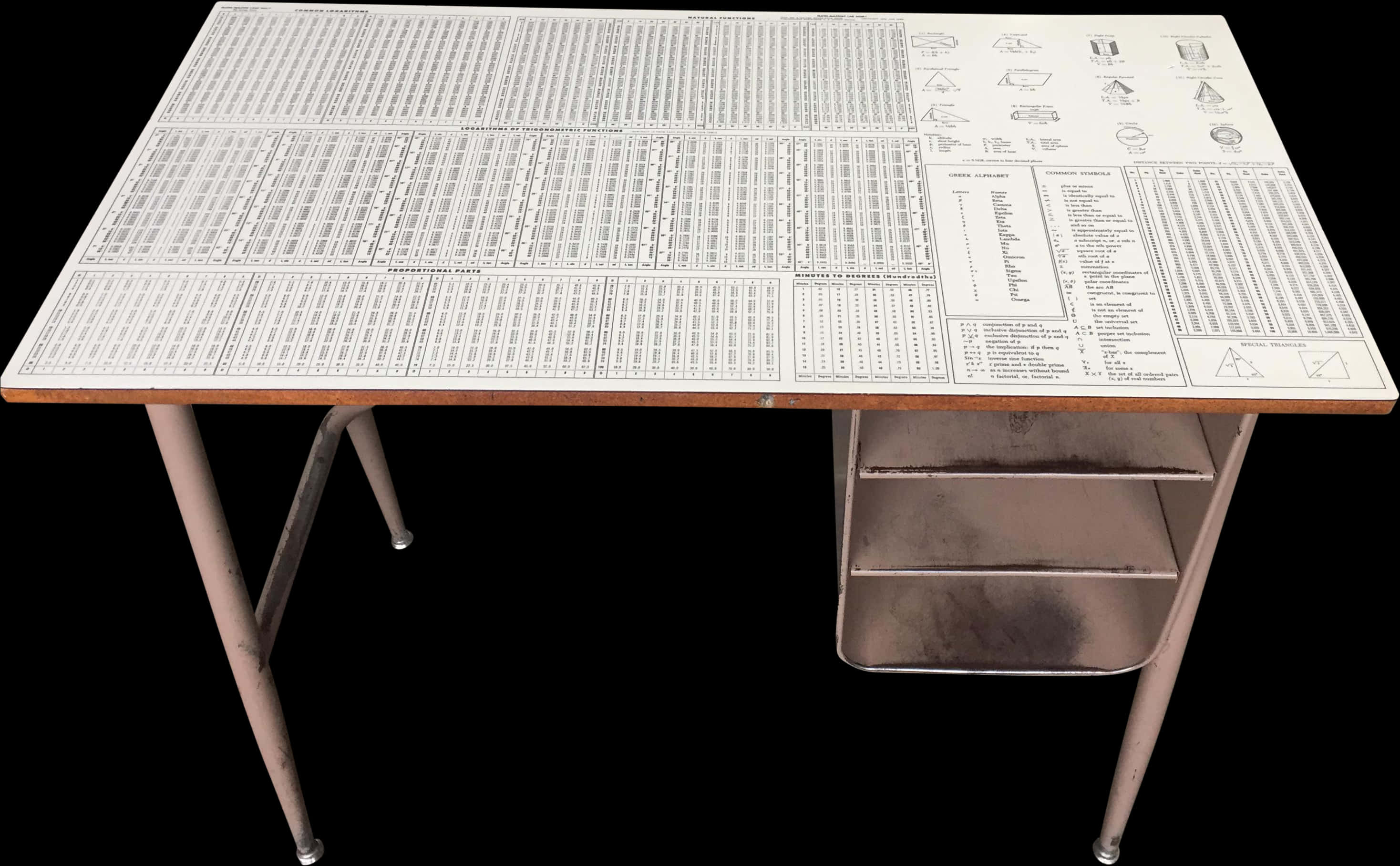 Periodic Table Desk Design PNG image