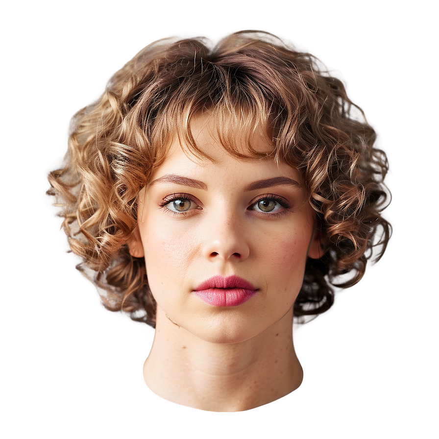 Perm Hair D PNG image