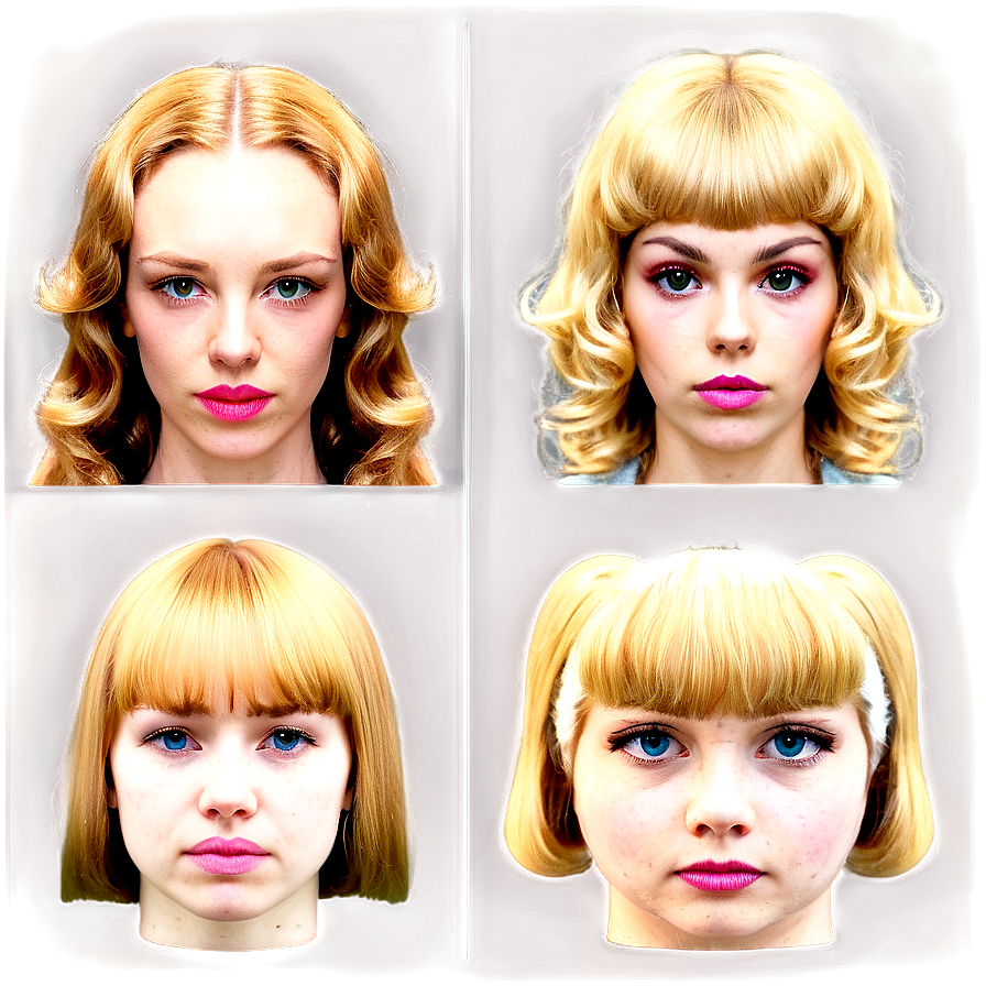 Perm Hairstyle Transformation Png Nns3 PNG image