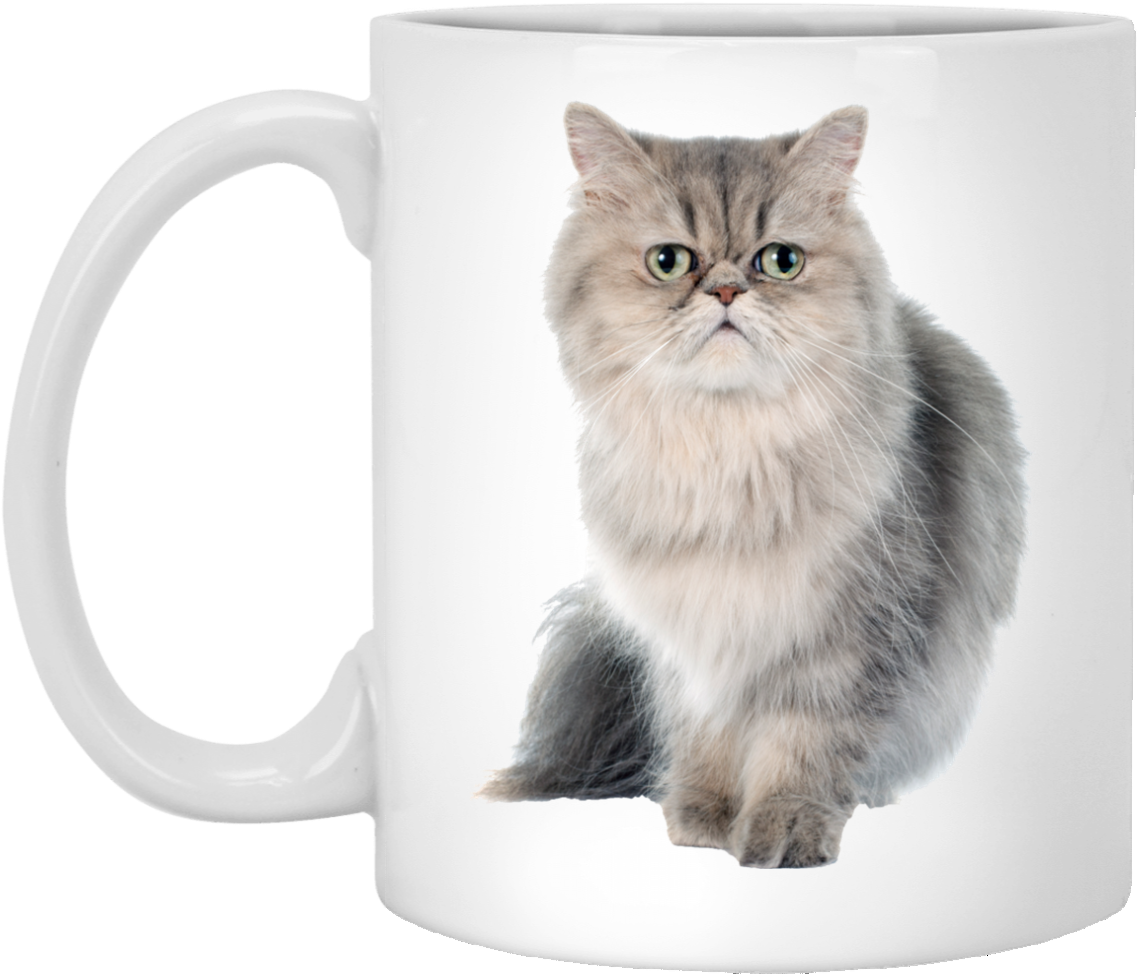 Persian Cat Printed Mug PNG image