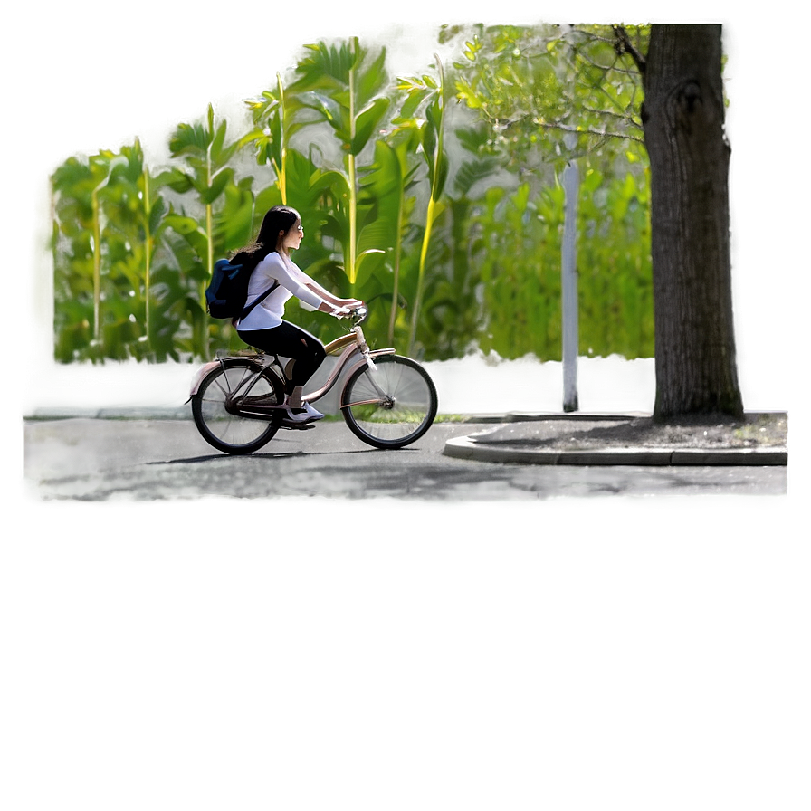 Person Riding Bicycle Png 05042024 PNG image