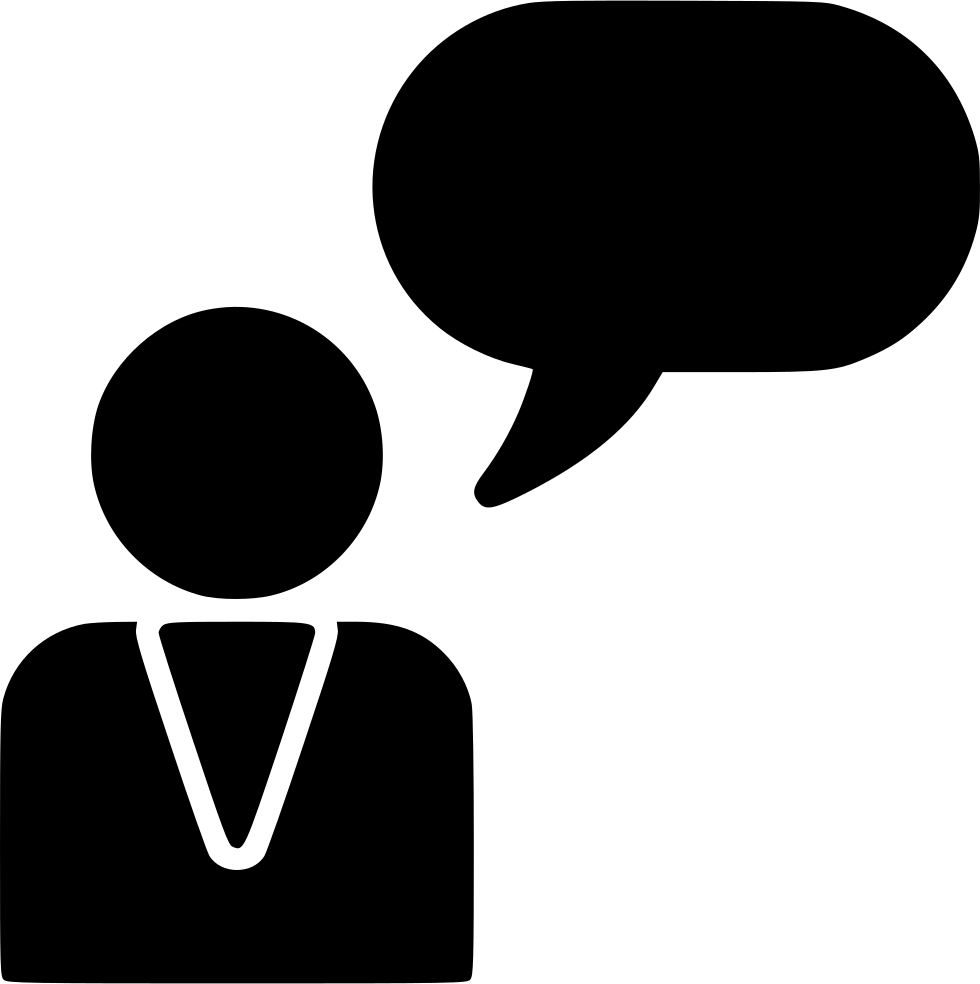 Person Speech Bubble Icon PNG image