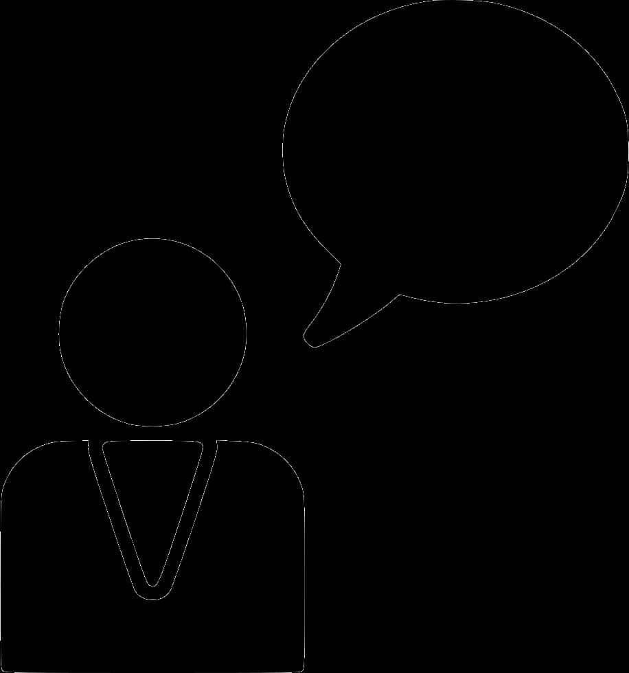 Person Speech Bubble Outline PNG image