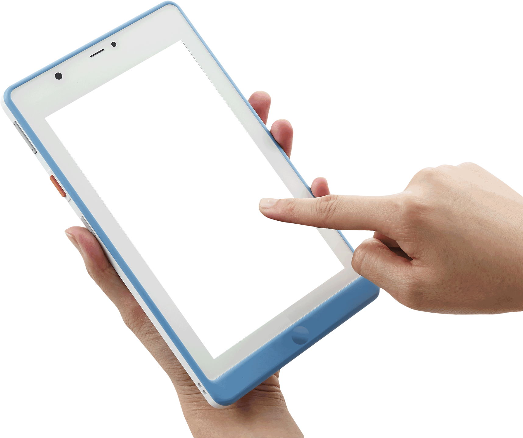 Person Using Tablet Transparent Background PNG image