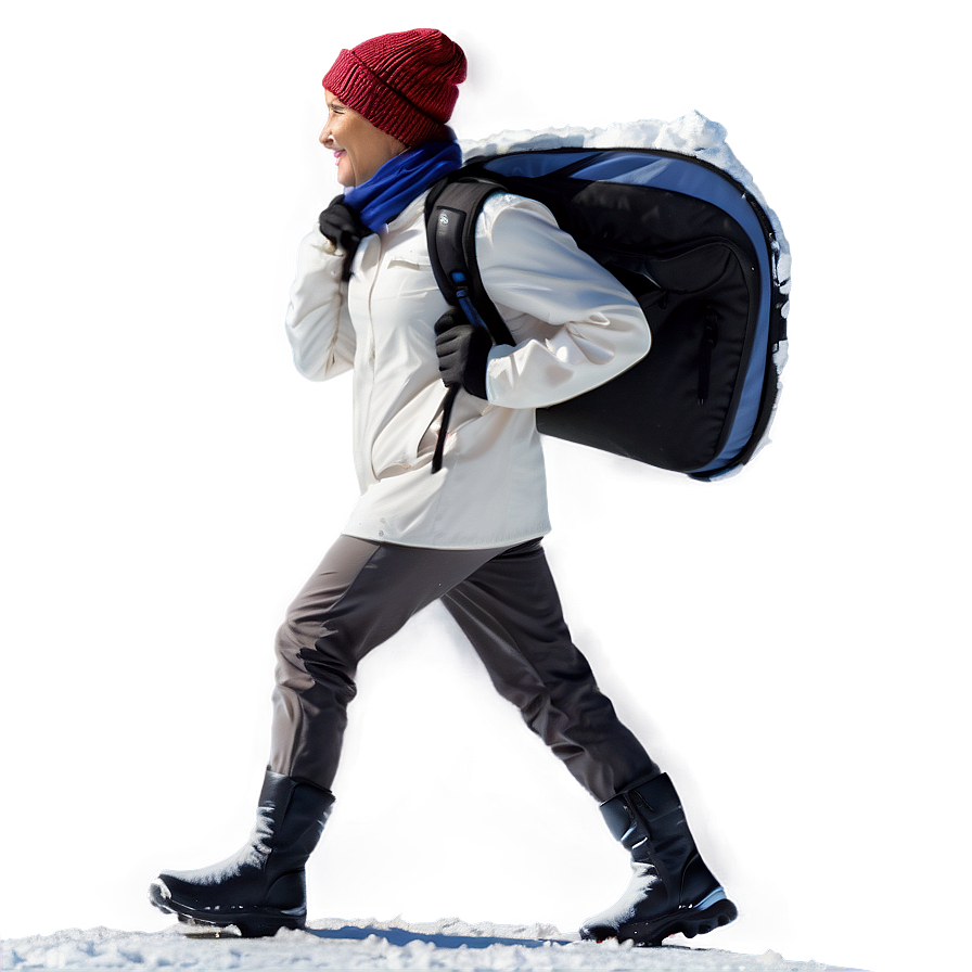 Person Walking In Snow Png 33 PNG image