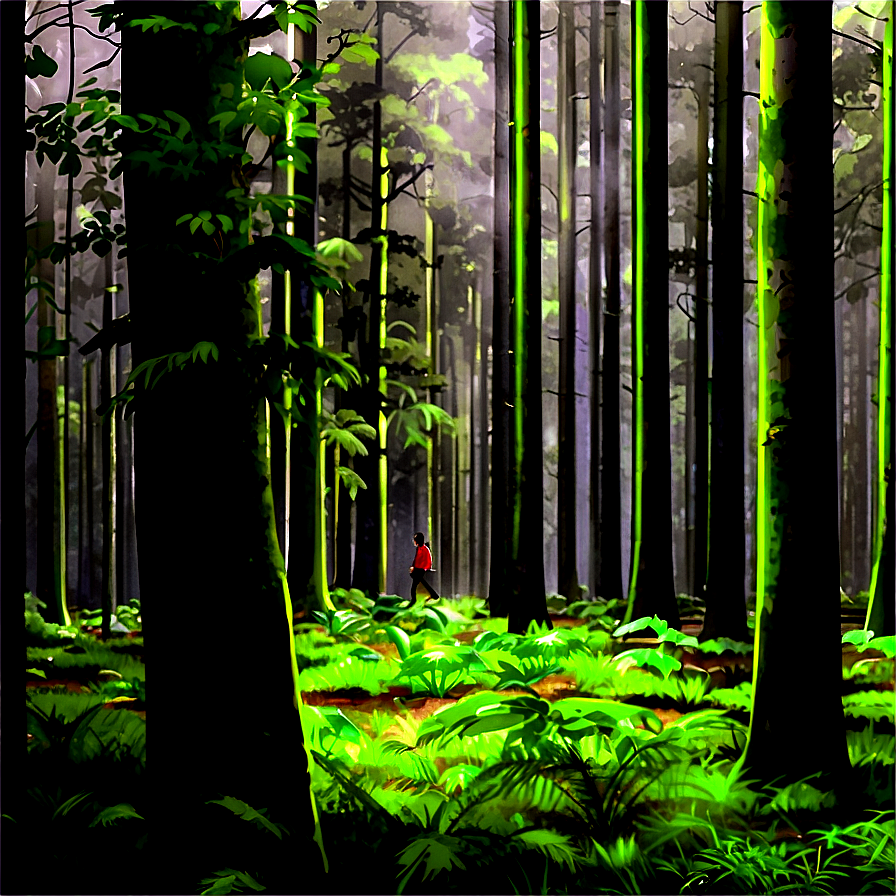 Person Walking Through Forest Png Djf57 PNG image